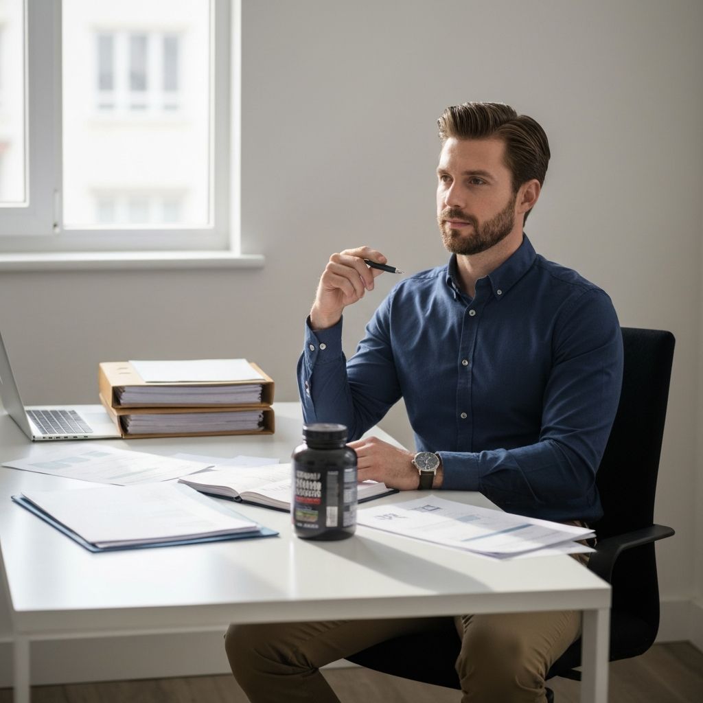 Focused work environment with wellness routine